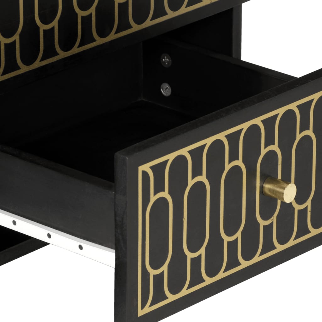 Κομοδίνα 2 τεμ. 40 x 33 x 46 εκ. από Μασίφ Ξύλο Μάνγκο 9