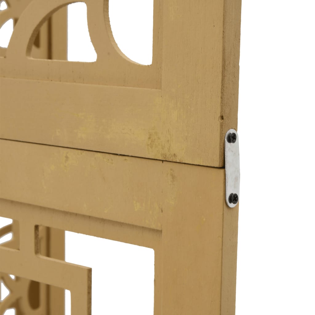 Διαχωριστικό Χώρου με 6 Πάνελ Καφέ από Μασίφ Ξύλο Παυλώνιας 7