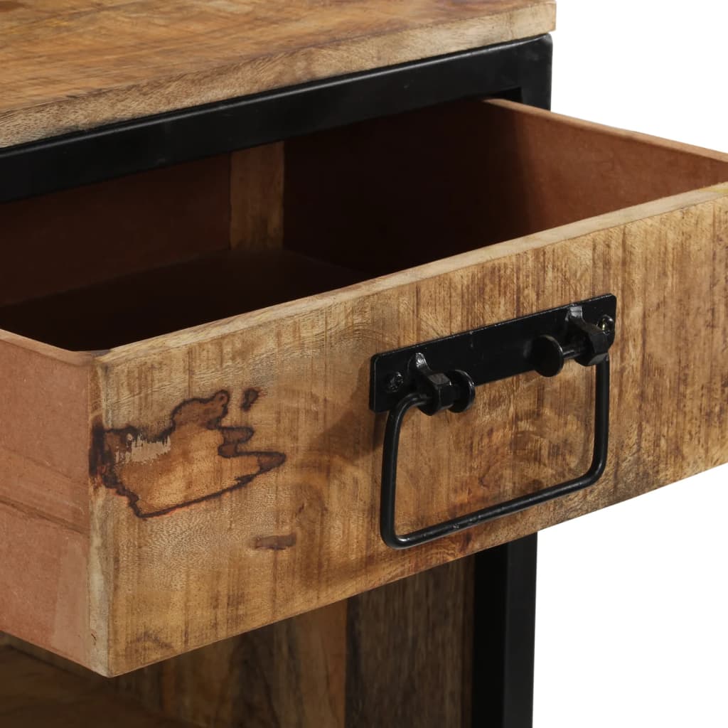 Κομοδίνο 40x35x40 εκ. από Μασίφ Ξύλο Μάνγκο 8