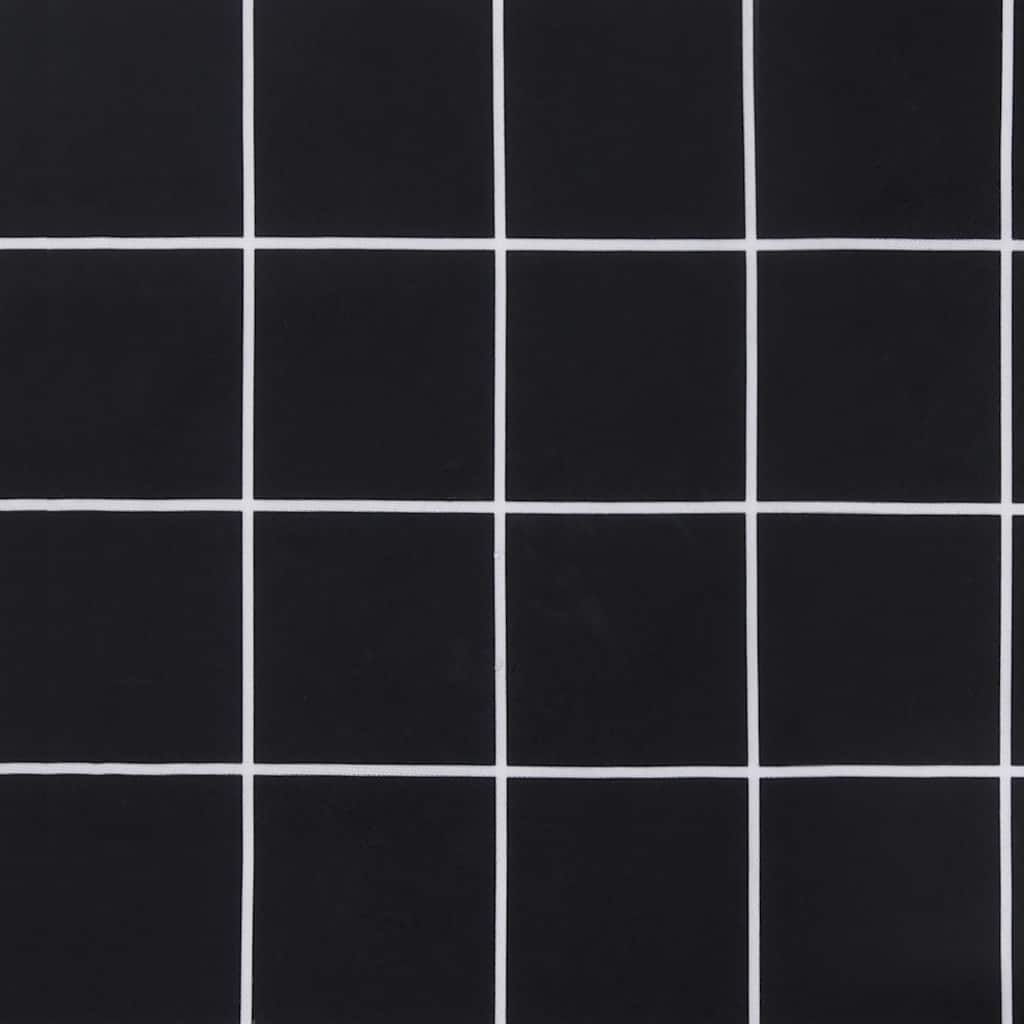 Μαξιλάρι Πάγκου Κήπου Μαύρο Καρό 120x50x4 εκ. Ύφασμα Oxford 6