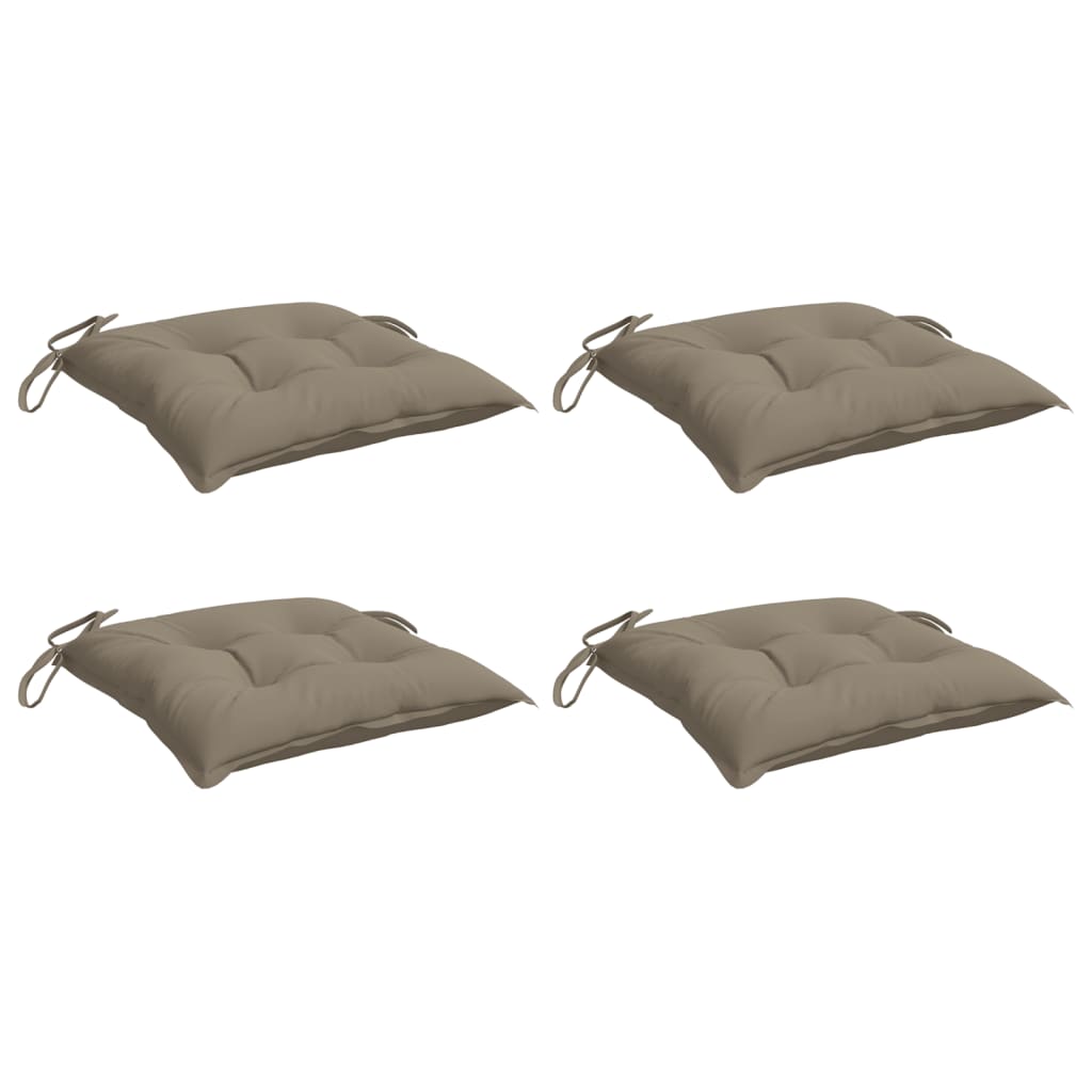 Μαξιλάρια Καρέκλας Κήπου 4 τεμ. Taupe 40x40x7 εκ. Υφασμάτινα 3