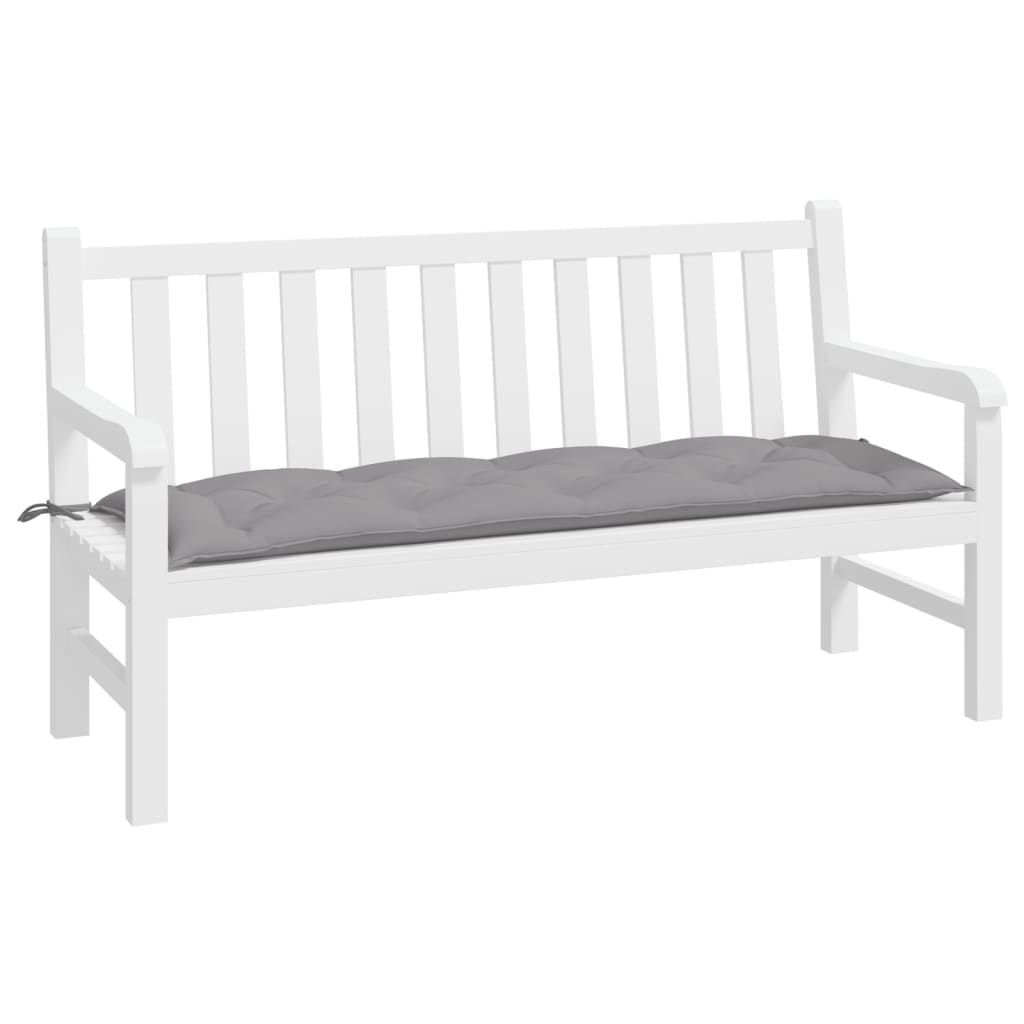 Μαξιλάρι Πάγκου Κήπου Γκρι 150x50x7 εκ. Ύφασμα Oxford 3