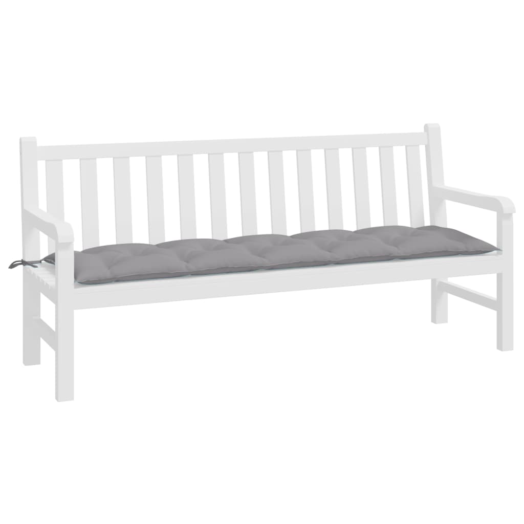 Μαξιλάρι Πάγκου Κήπου Γκρι 180x50x7 εκ. Ύφασμα Oxford 3