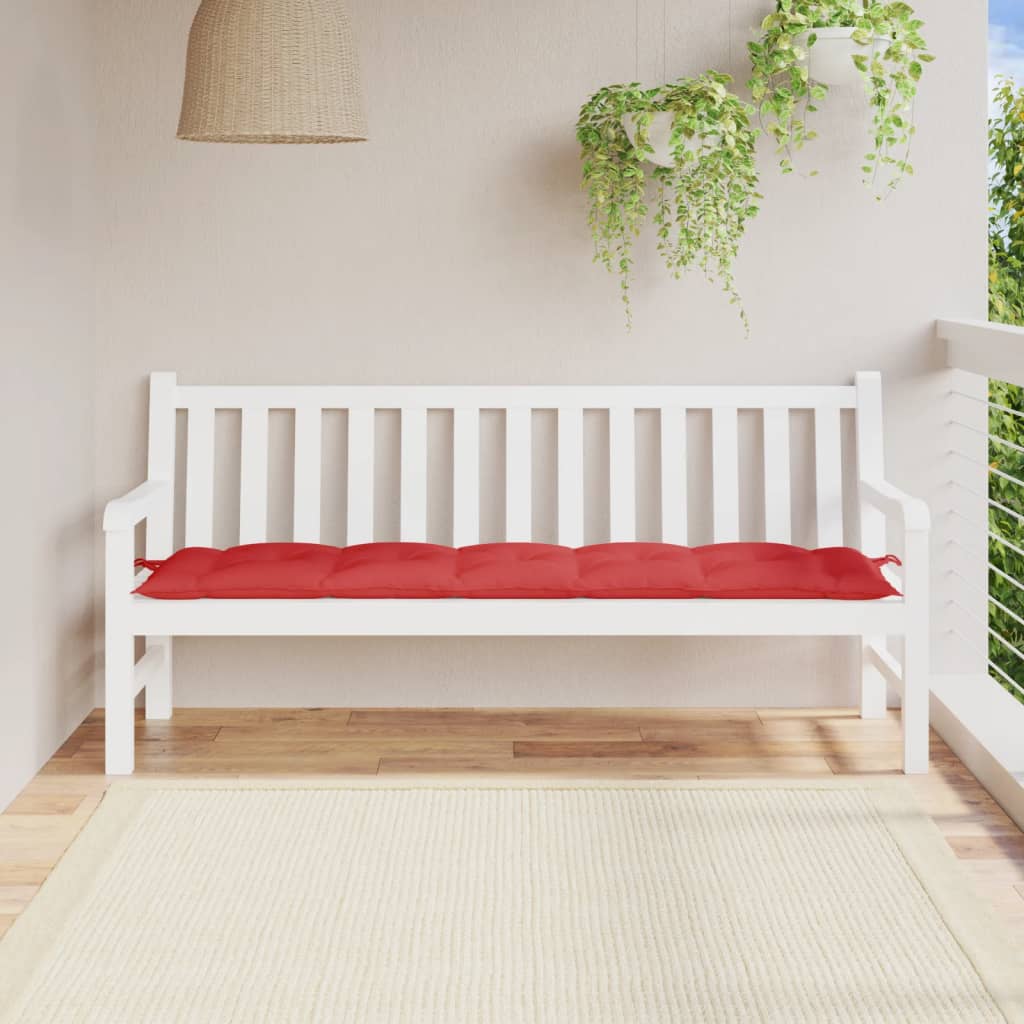 Μαξιλάρι Πάγκου Κήπου Κόκκινο 180x50x7 εκ. Ύφασμα Oxford 1