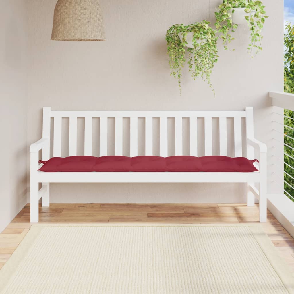 Μαξιλάρι Πάγκου Κήπου Μπορντό 180x50x7 εκ. Ύφασμα Oxford 1