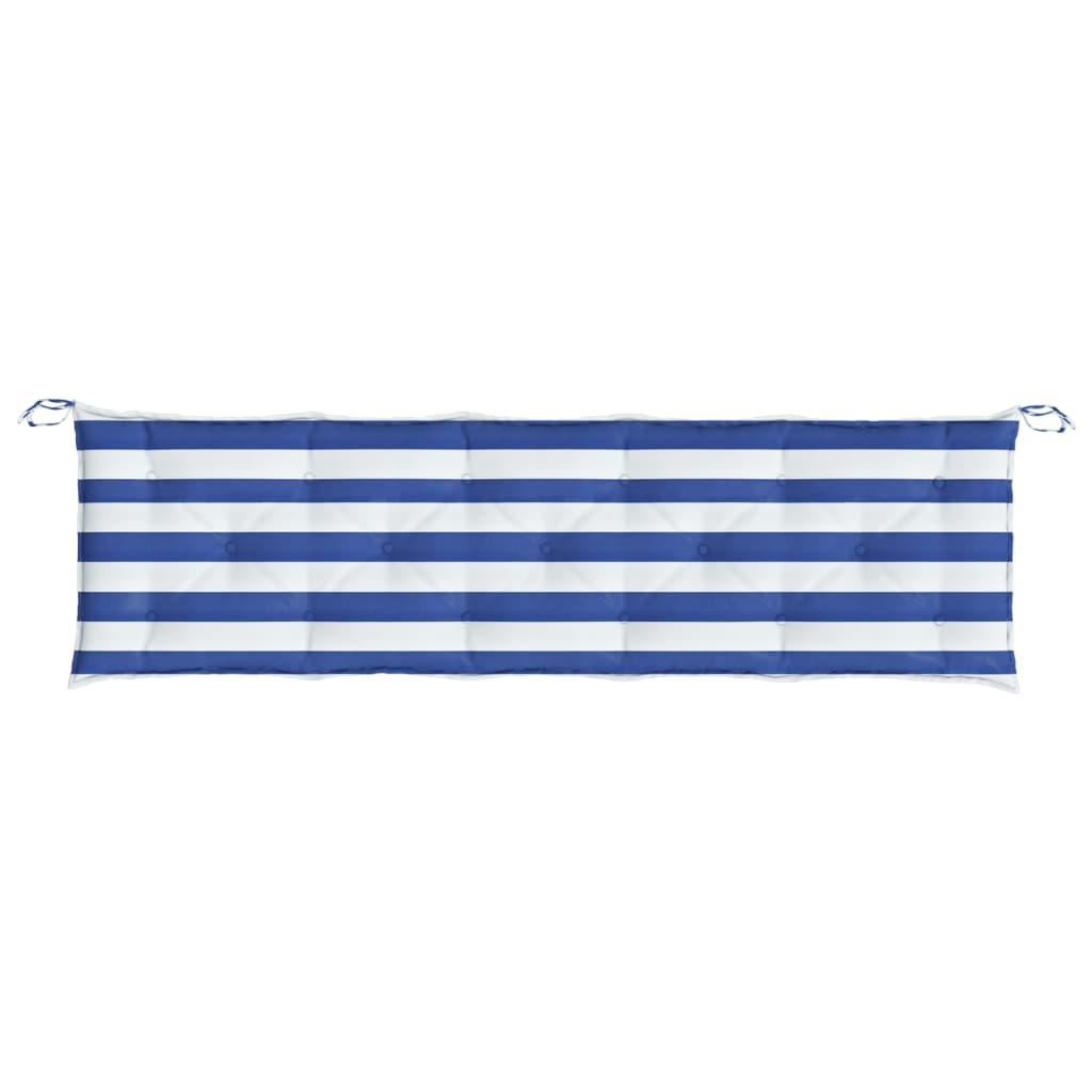 Μαξιλάρι Πάγκου Κήπου Μπλε&Λευκό Ριγέ 180x50x7 εκ Ύφασμα Oxford 4