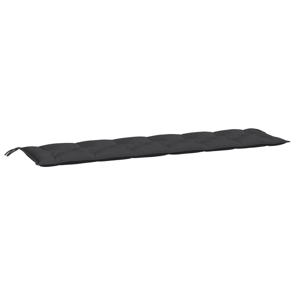 Μαξιλάρι Πάγκου Κήπου Μαύρο 200x50x7 εκ. Ύφασμα Oxford 2