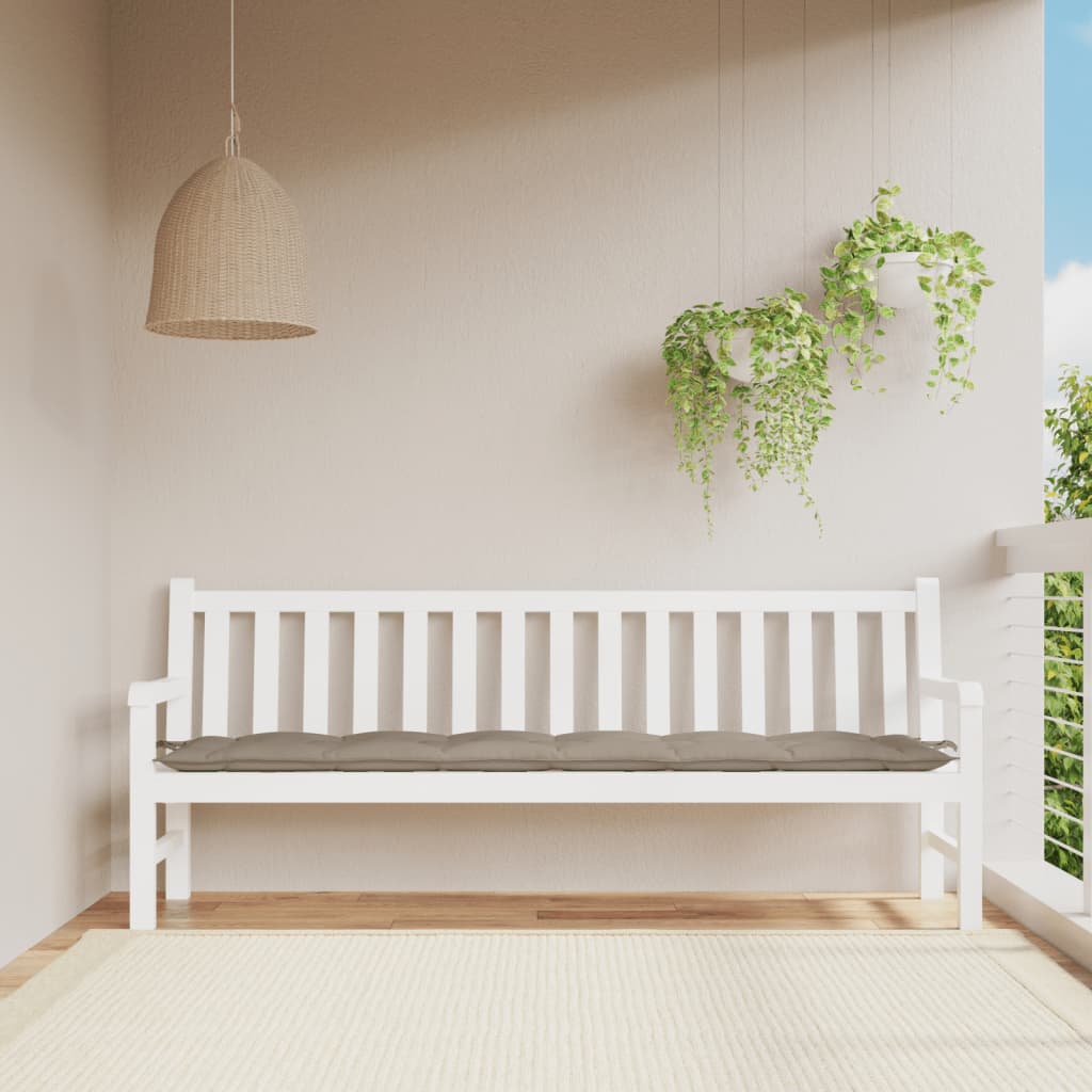 Μαξιλάρι Πάγκου Κήπου Taupe 200x50x7 εκ. Ύφασμα Oxford 1