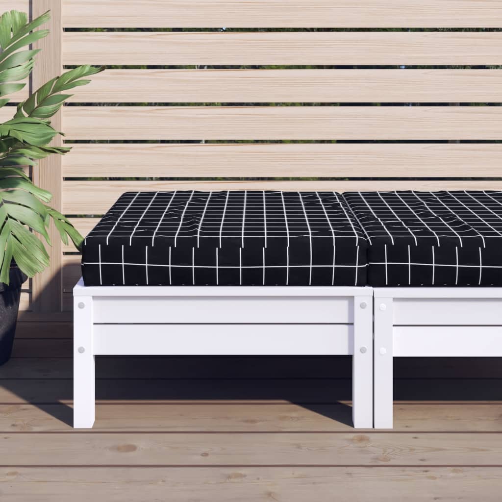 Μαξιλάρι Παλέτας Μαύρο Καρό 60 x 60 x 8 εκ. Ύφασμα Oxford 1