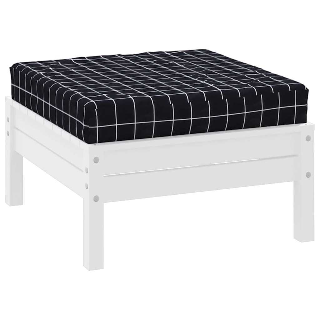 Μαξιλάρι Παλέτας Μαύρο Καρό 60 x 60 x 8 εκ. Ύφασμα Oxford 3