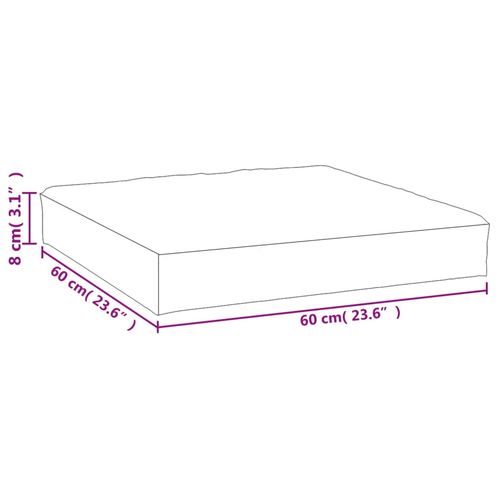 Μαξιλάρι Παλέτας Σχέδιο Φύλλων 60x60x8 εκ. από Ύφασμα Oxford 7