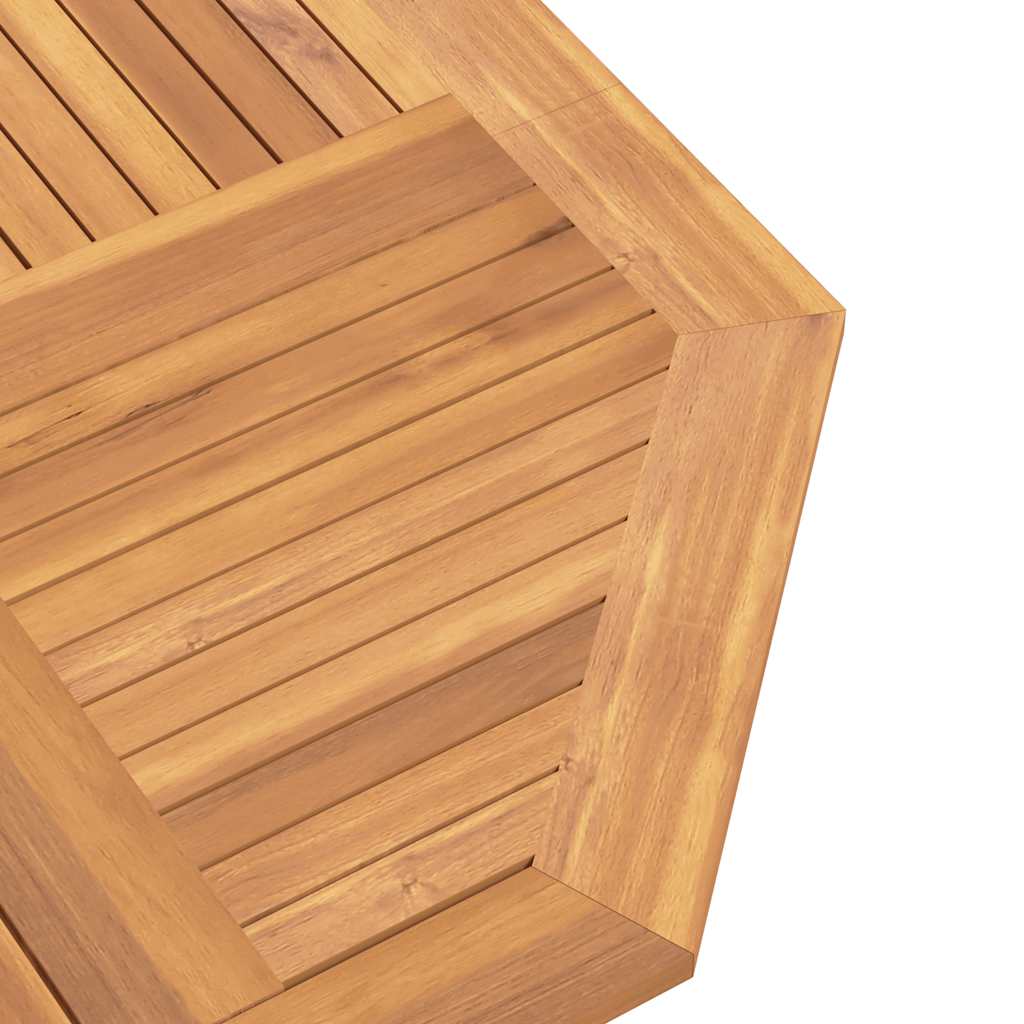 Τραπέζι Κήπου Πτυσσόμενο 110 x 110 x 75 εκ. Μασίφ Ξύλο Teak 7