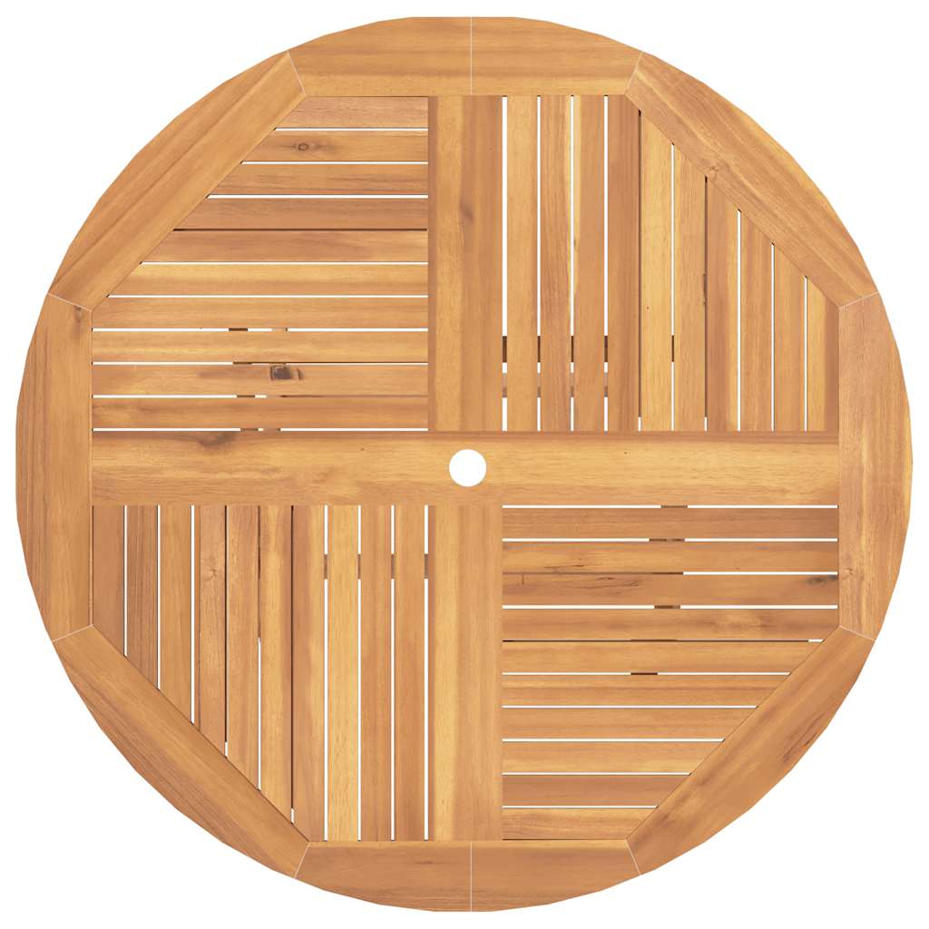 Τραπέζι Κήπου Πτυσσόμενο Ø 110 x 75 εκ. Μασίφ Ξύλο Teak 6