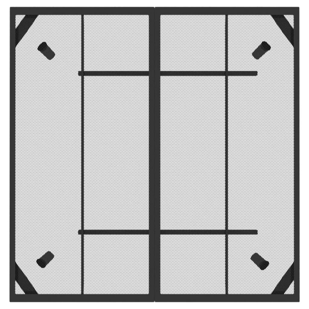 Τραπέζι Κήπου Ανθρακί με Πλέγμα 100x100x72 εκ. Ατσάλινο 4