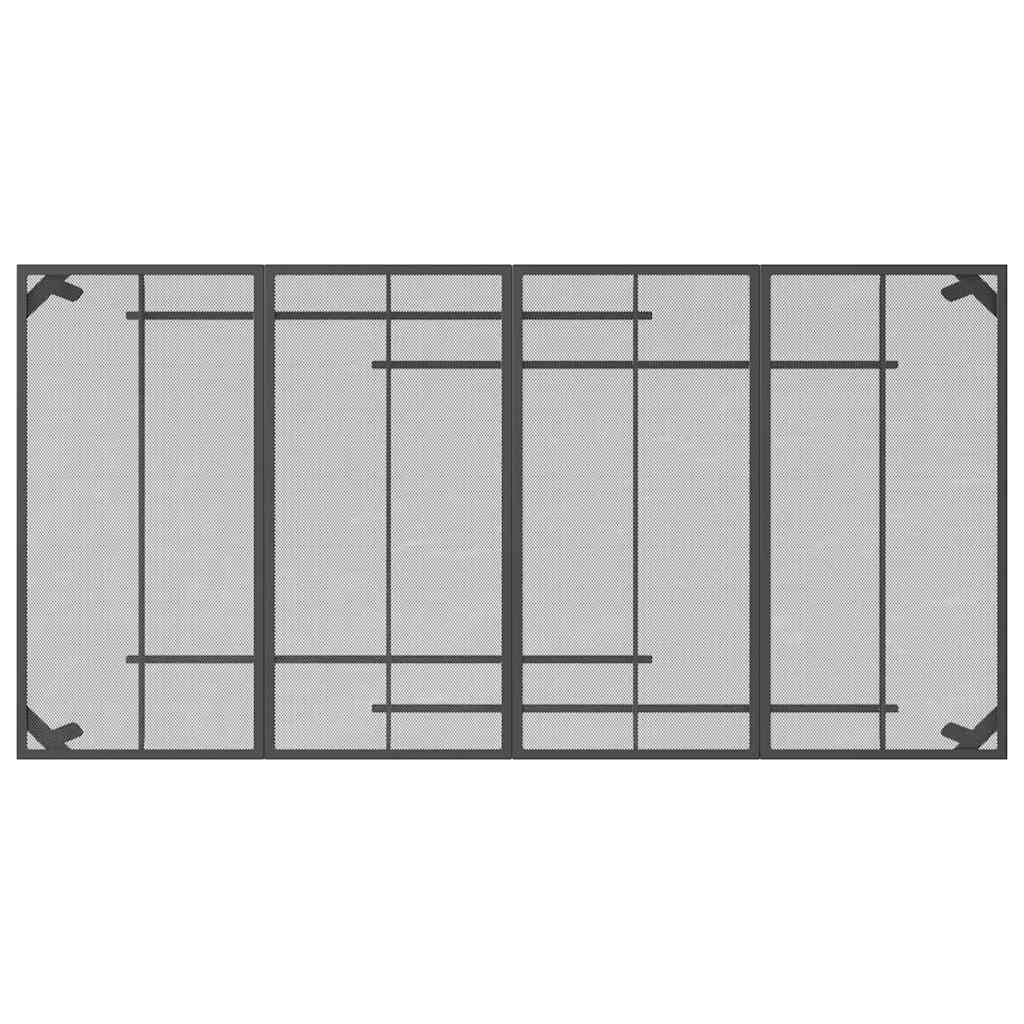 Τραπέζι Κήπου Ανθρακί με Πλέγμα 200x100x72 εκ. Ατσάλινο 5