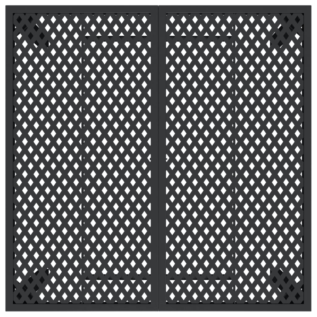 Τραπέζι Κήπου Ανθρακί 100x100x72 εκ. Ατσάλινο 5