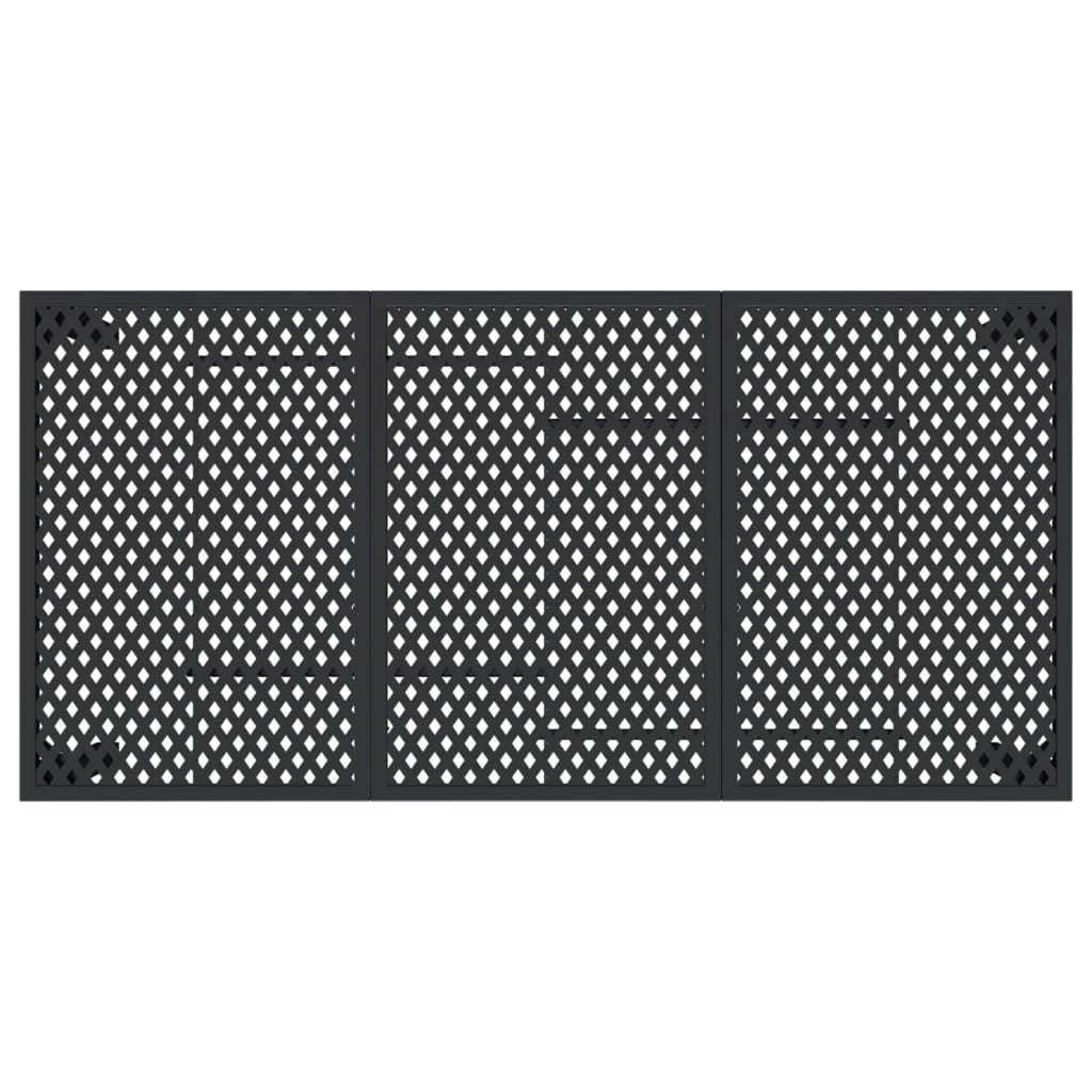 Τραπέζι Κήπου Ανθρακί 165x80x72 εκ. Ατσάλινο 5