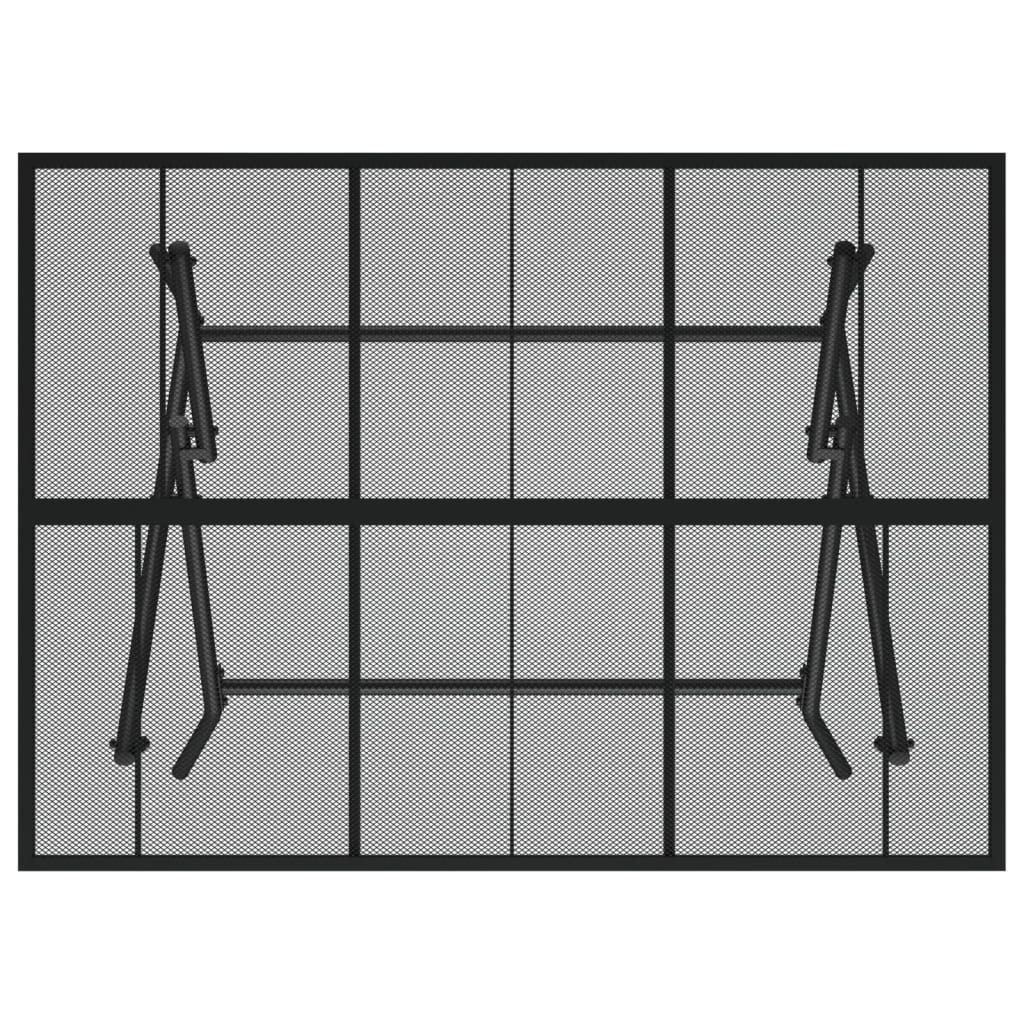 Τραπέζι Κήπου Πτυσσόμενο με Πλέγμα Ανθρακί 110x80x72 εκ. Ατσάλι 6