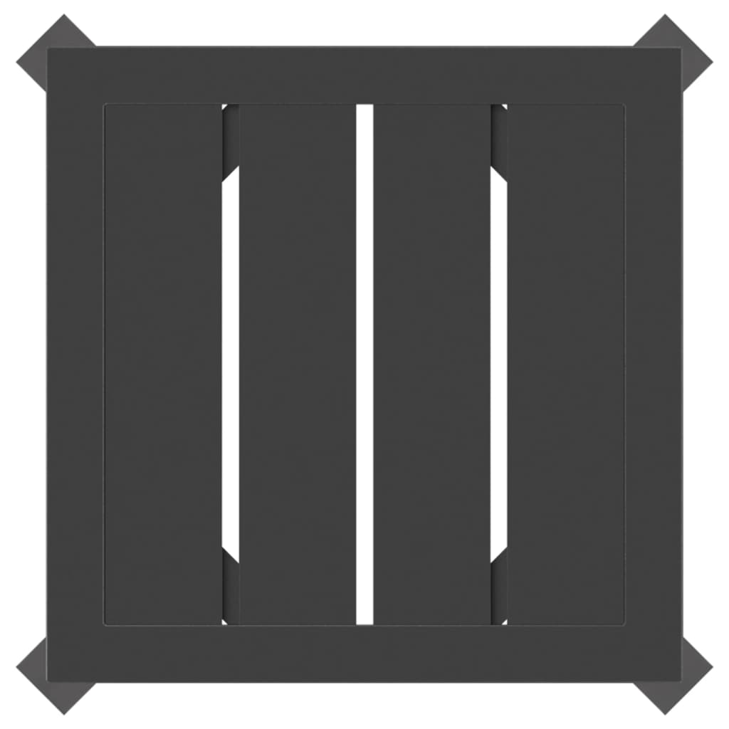 Τραπέζι Κήπου Ανθρακί 34 x 34 x 38 εκ. Ατσάλινο 5