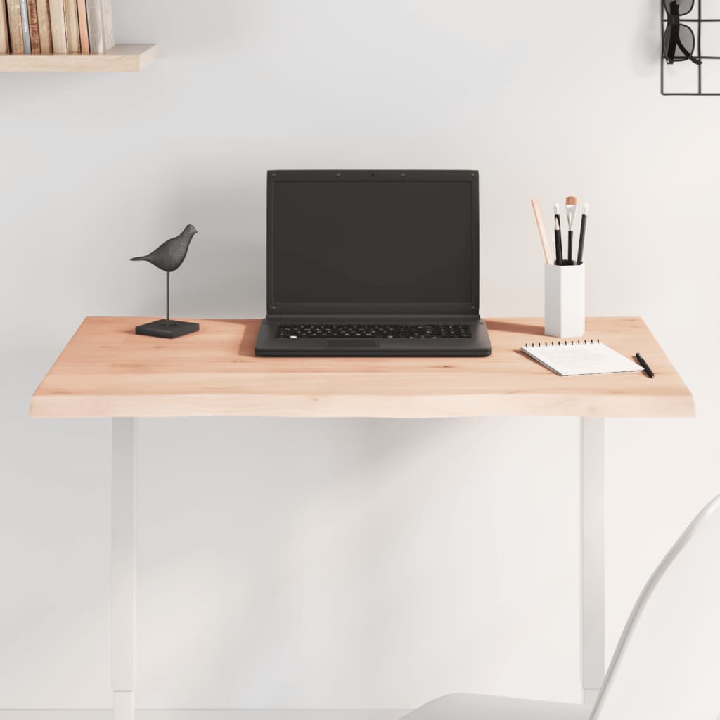 Επιφάνεια Τραπεζιού 80x50x2εκ. Ακατ. Μασίφ Ξύλο Δρυός Live Edge 1