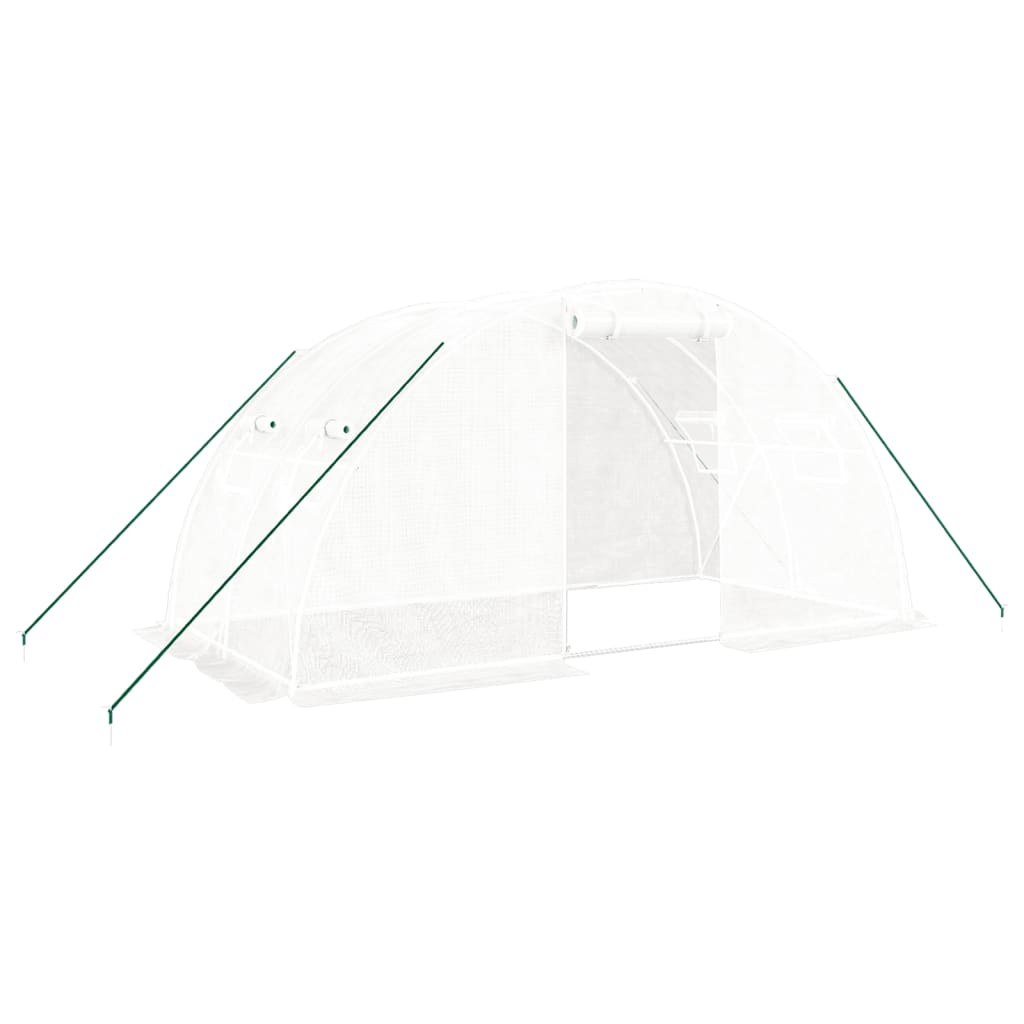 Θερμοκήπιο με Ατσάλινο Πλαίσιο Λευκό 8 μ² 4 x 2 x 2 μ. 2