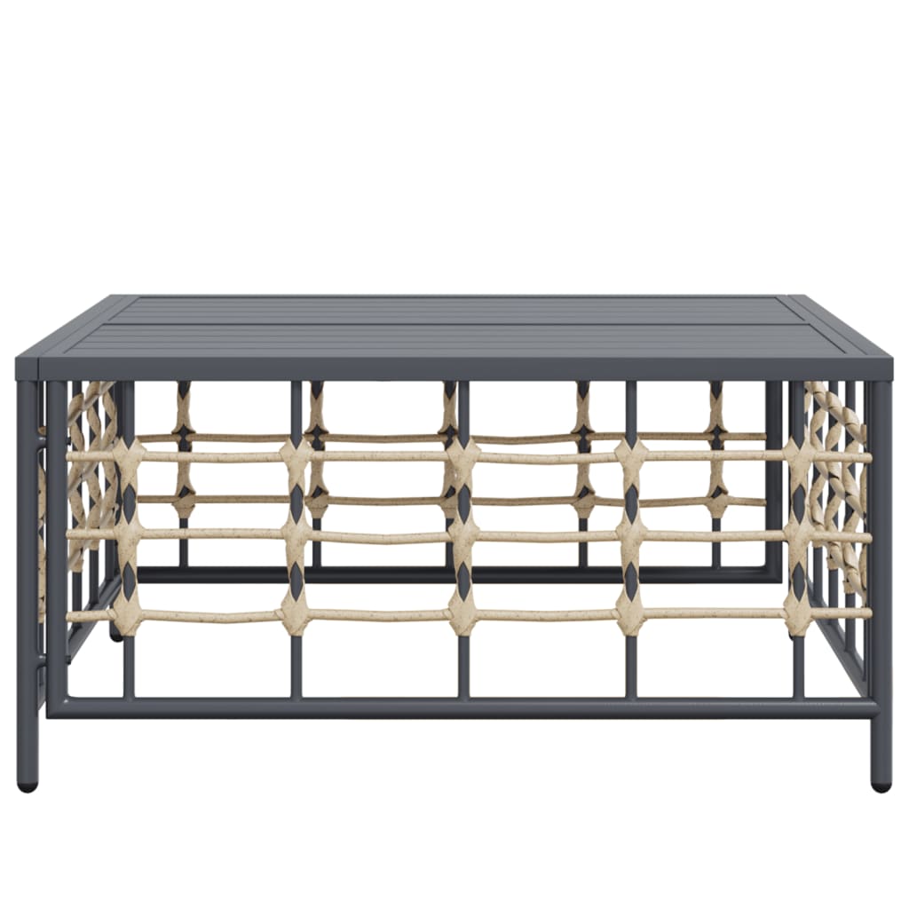 Τραπέζι Κήπου Ανθρακί 70 x 70 x 34 εκ. από Συνθετικό Ρατάν 4