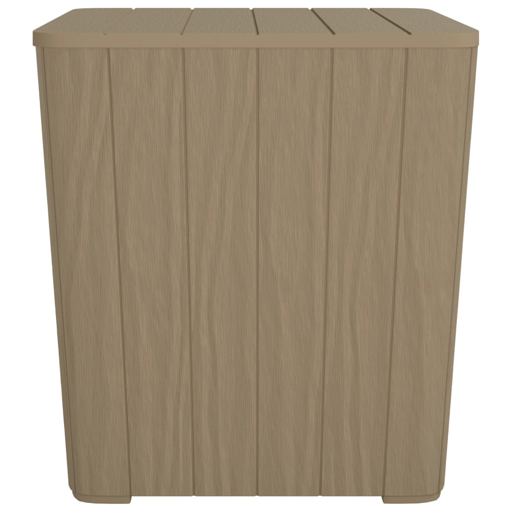 Τραπέζι Κήπου με Αφαιρούμενο Καπάκι Αν. Καφέ από Πολυπροπυλένιο 2