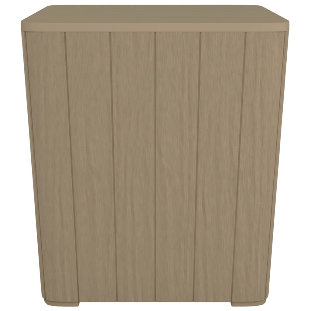 Τραπέζι Κήπου με Αφαιρούμενο Καπάκι Αν. Καφέ από Πολυπροπυλένιο 5