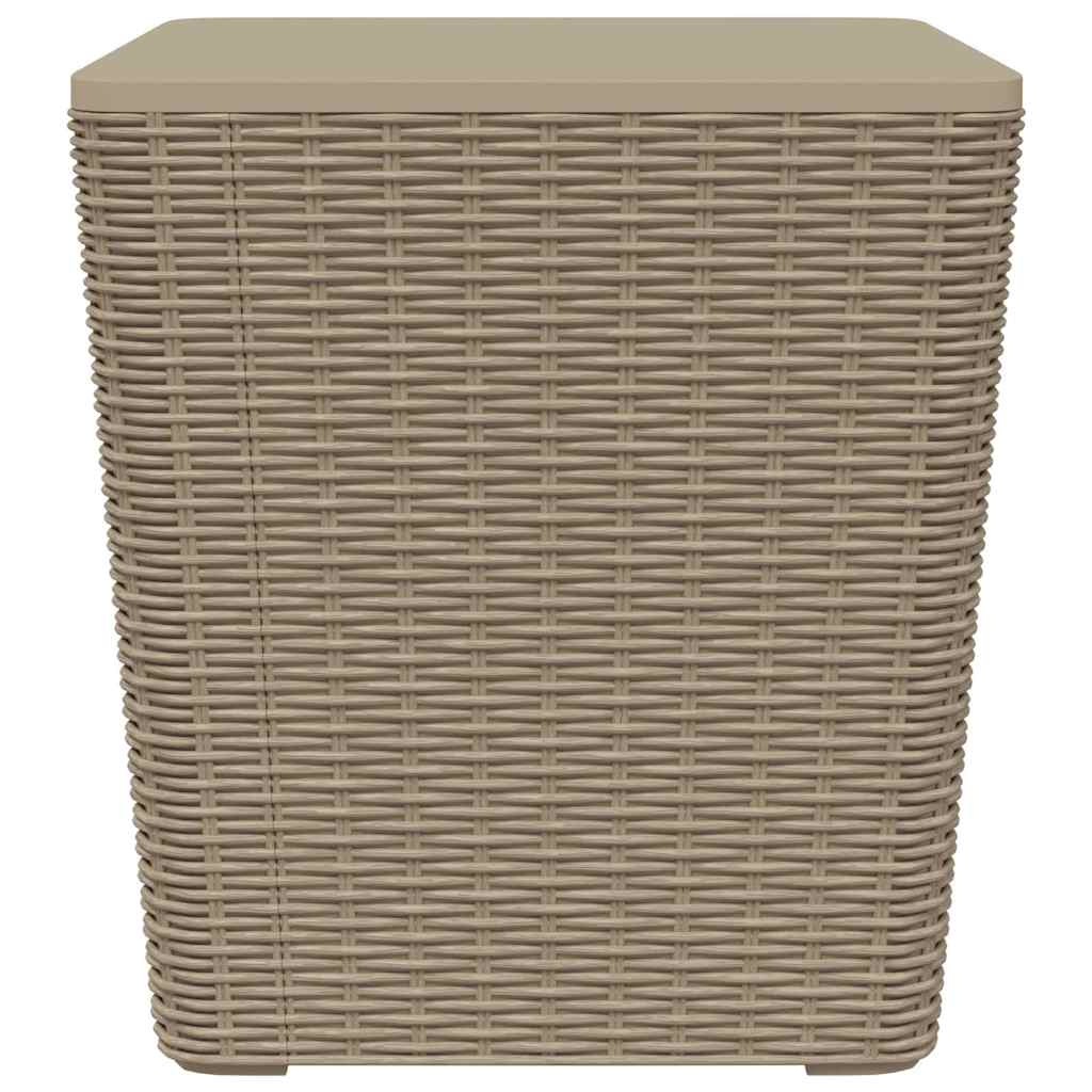 Τραπέζι Κήπου με Αφαιρούμενο Καπάκι Αν. Καφέ από Πολυπροπυλένιο 2