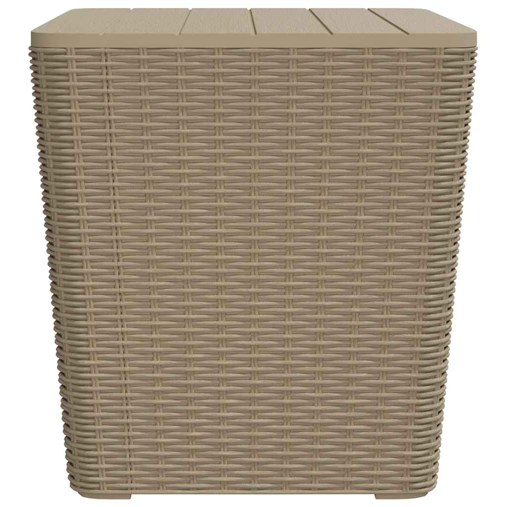 Τραπέζι Κήπου με Αφαιρούμενο Καπάκι Αν. Καφέ από Πολυπροπυλένιο 5