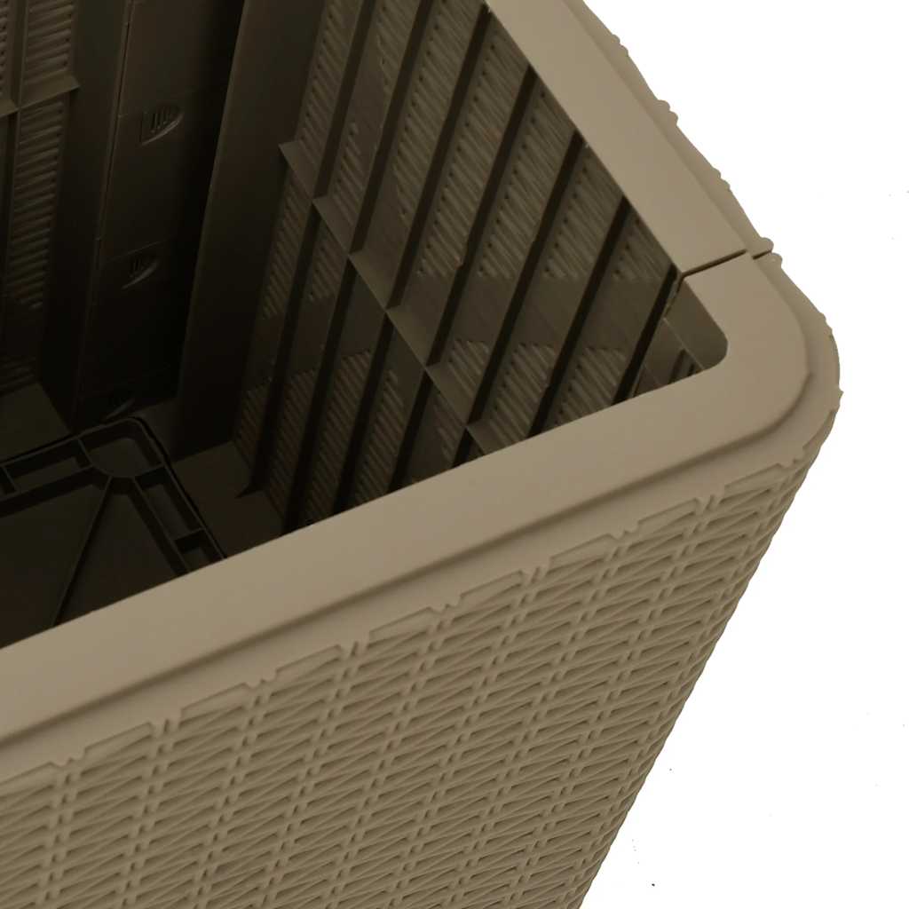 Τραπέζι Κήπου με Αφαιρούμενο Καπάκι Αν. Καφέ από Πολυπροπυλένιο 6