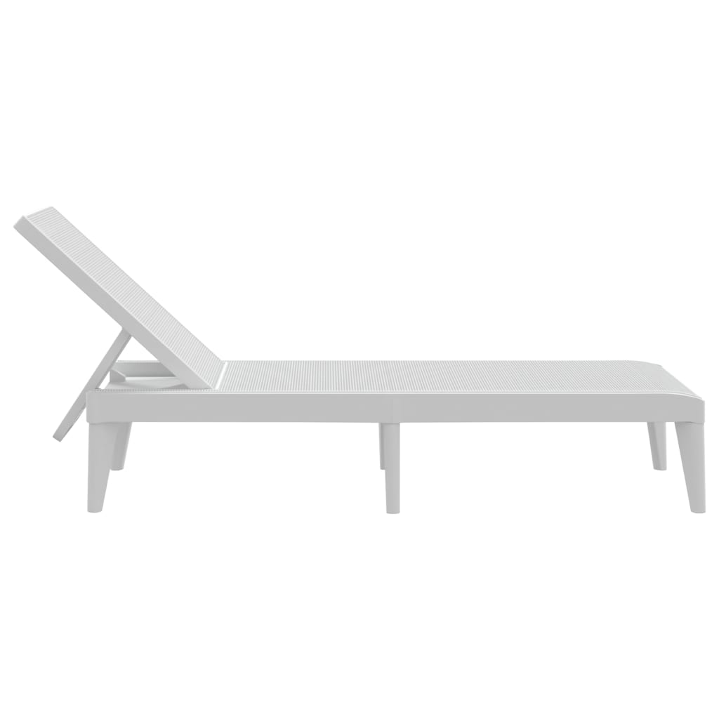 Ξαπλώστρα Λευκή 186 x 60 x 29 από Πολυπροπυλένιο 5