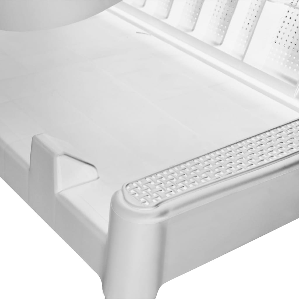 Ξαπλώστρα με Μαξιλάρι Λευκή 186 x 60 x 29 από Πολυπροπυλένιο 8
