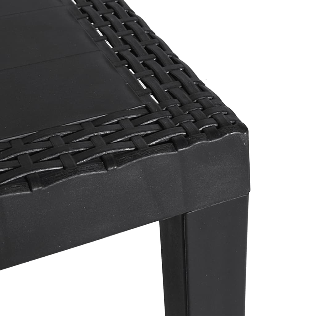Τραπέζι Κήπου Ανθρακί 59 x 47 x 40 εκ. Πολυπροπυλένιο 6