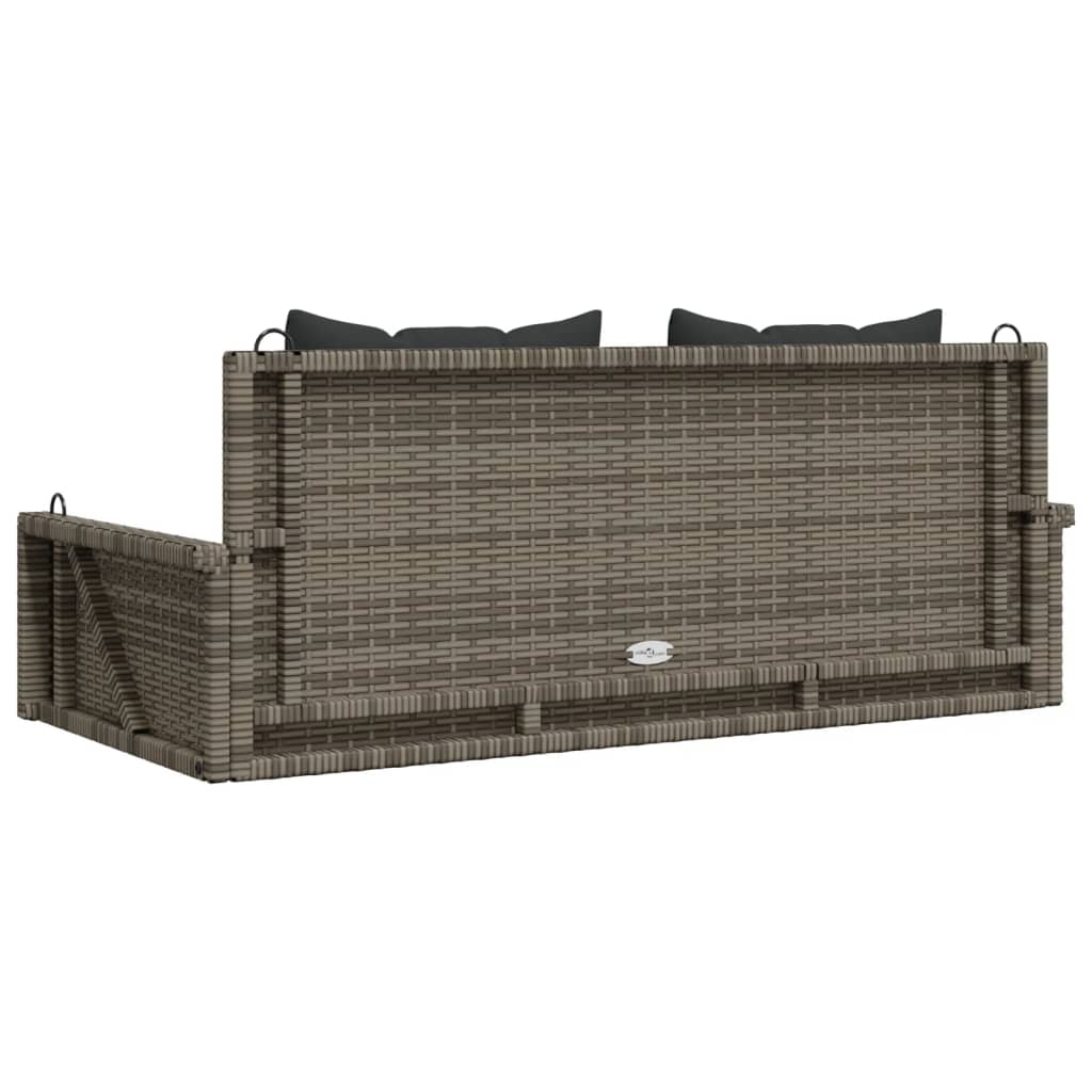 Παγκάκι Κουνιστό Γκρι 119x56x48εκ. Συνθετικό Ρατάν με Μαξιλάρια 6