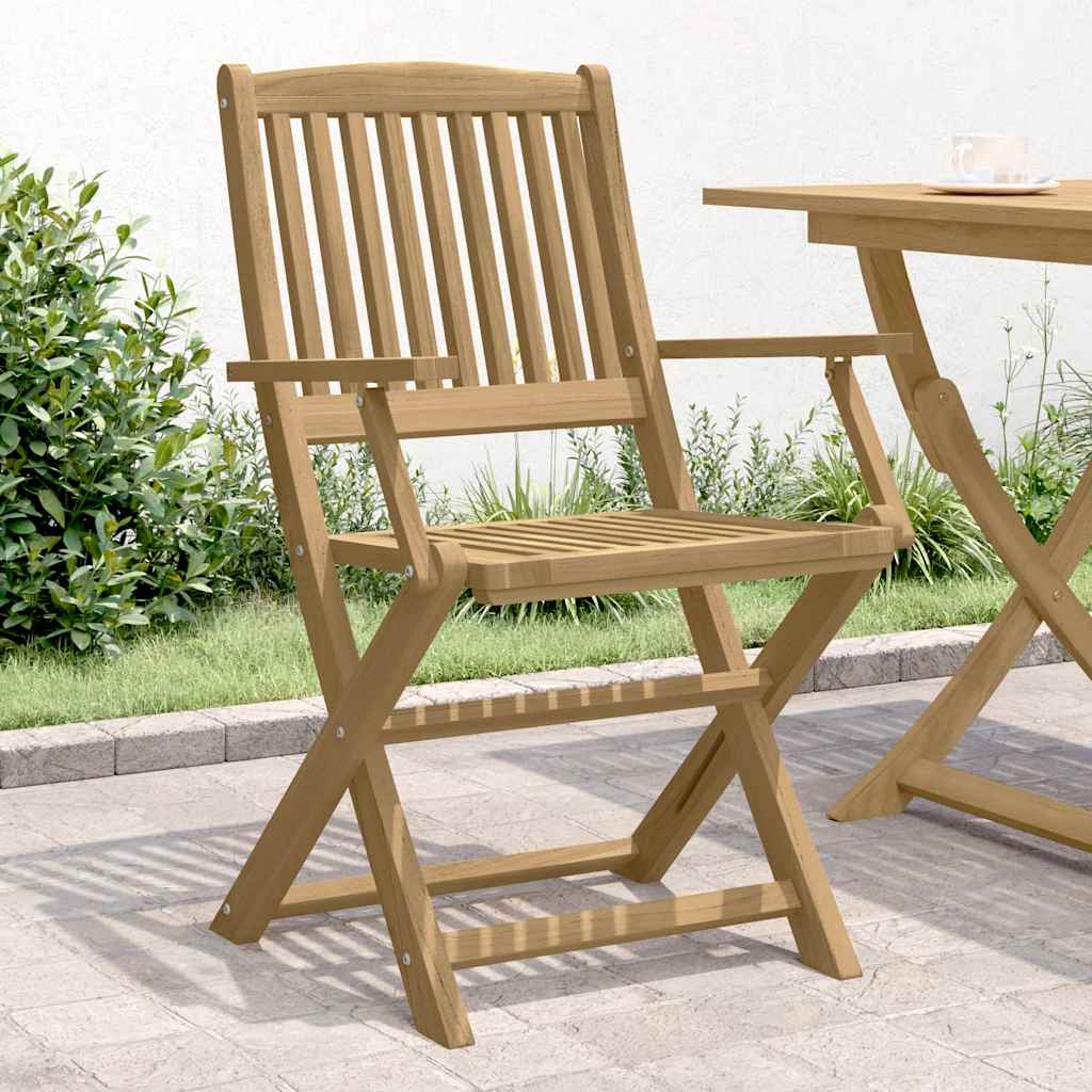 Καρέκλες Κήπου Πτυσσόμενες 2 τεμ 58x54,5x90 εκ. Μασίφ Ακακία 1