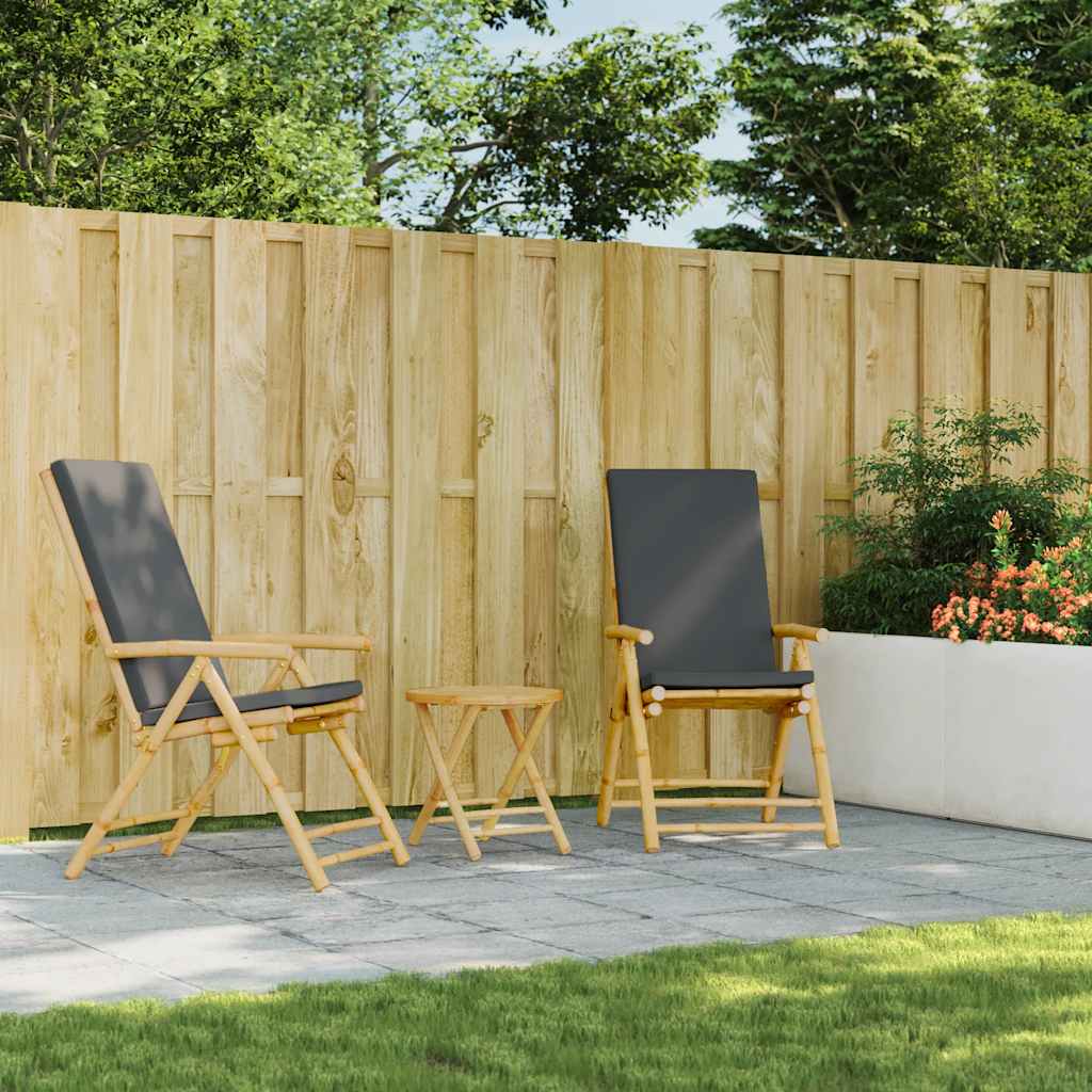 Τραπέζι Κήπου Πτυσσόμενο Ø45x45 εκ. από Μπαμπού 3