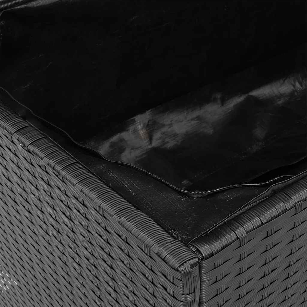 Κουτί Αποθ. Κήπου Μαύρο 110x50x54 εκ. Συνθ. Ρατάν/Μασίφ Ακακία 10