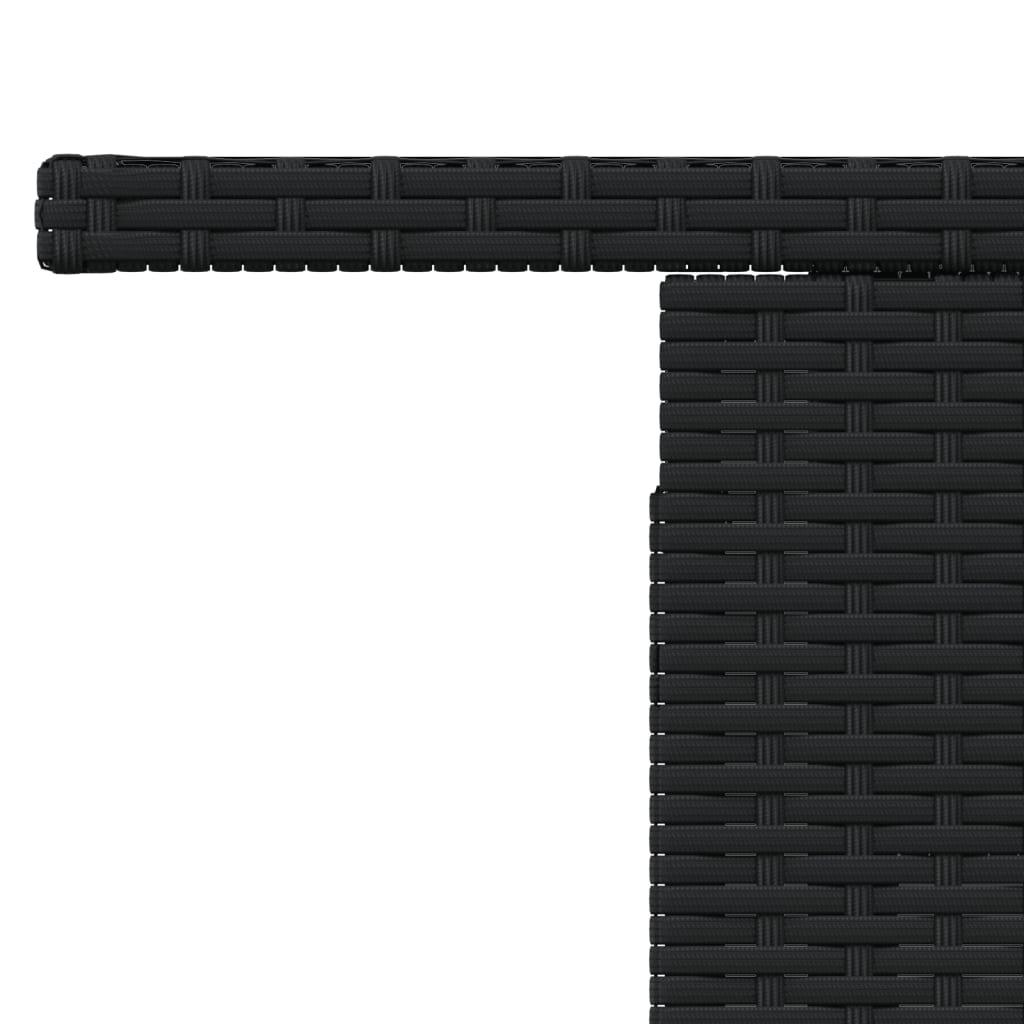 Τραπέζι Κήπου με Γυάλινη Επιφάνεια Μαύρο 100x55x73 εκ. Ρατάν 11