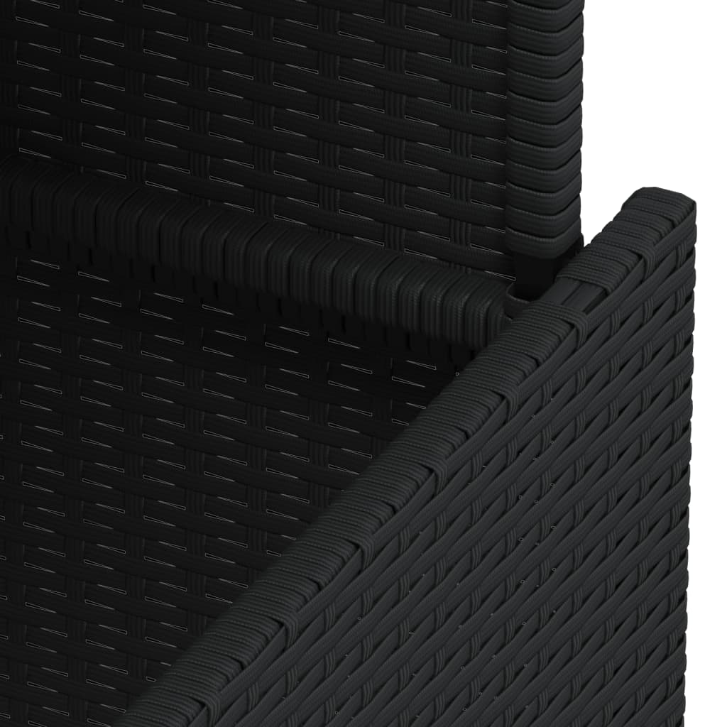 Τραπέζι Κήπου Μαύρο 100x55x73 εκ. Συνθετικό Ρατάν/Ξύλο Ακακίας 11