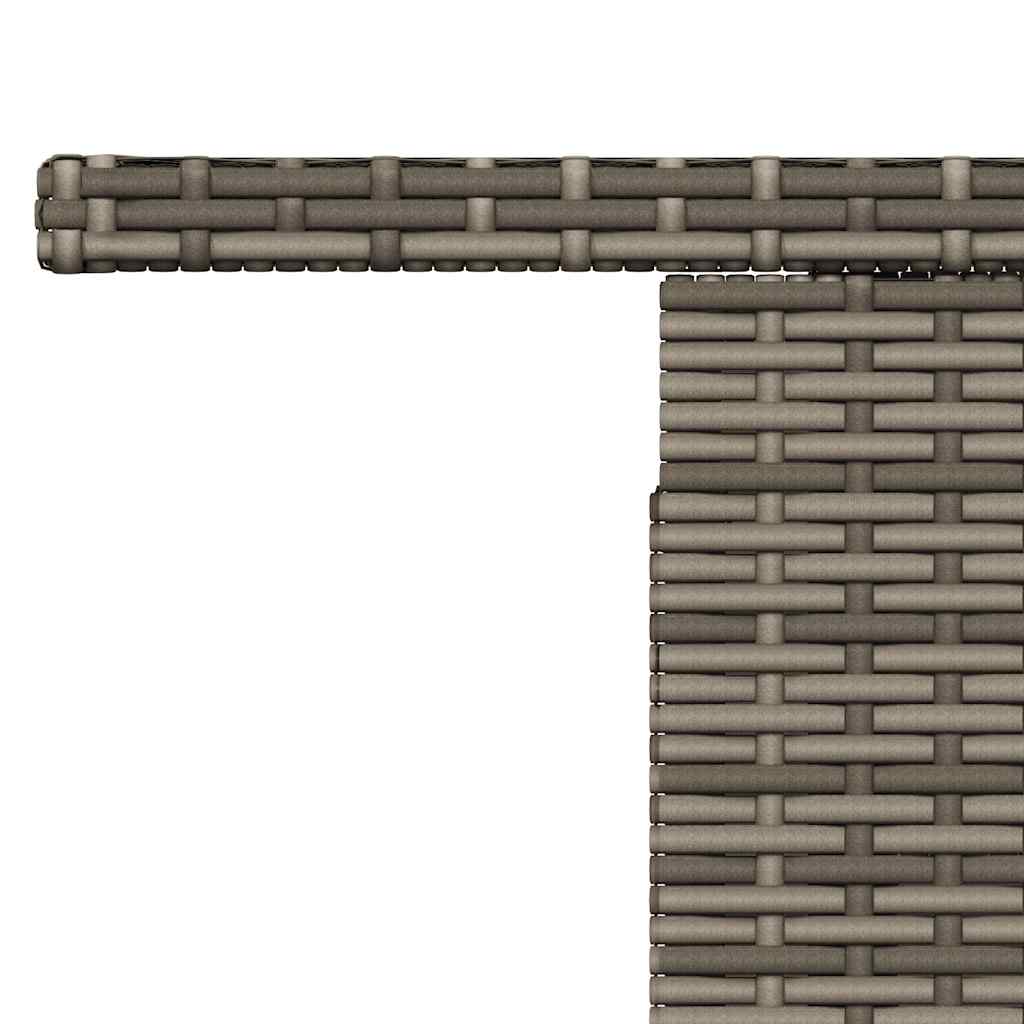 Τραπέζι Κήπου με Γυάλινη Επιφάνεια Γκρι 100x55x73 εκ Ρατάν 11