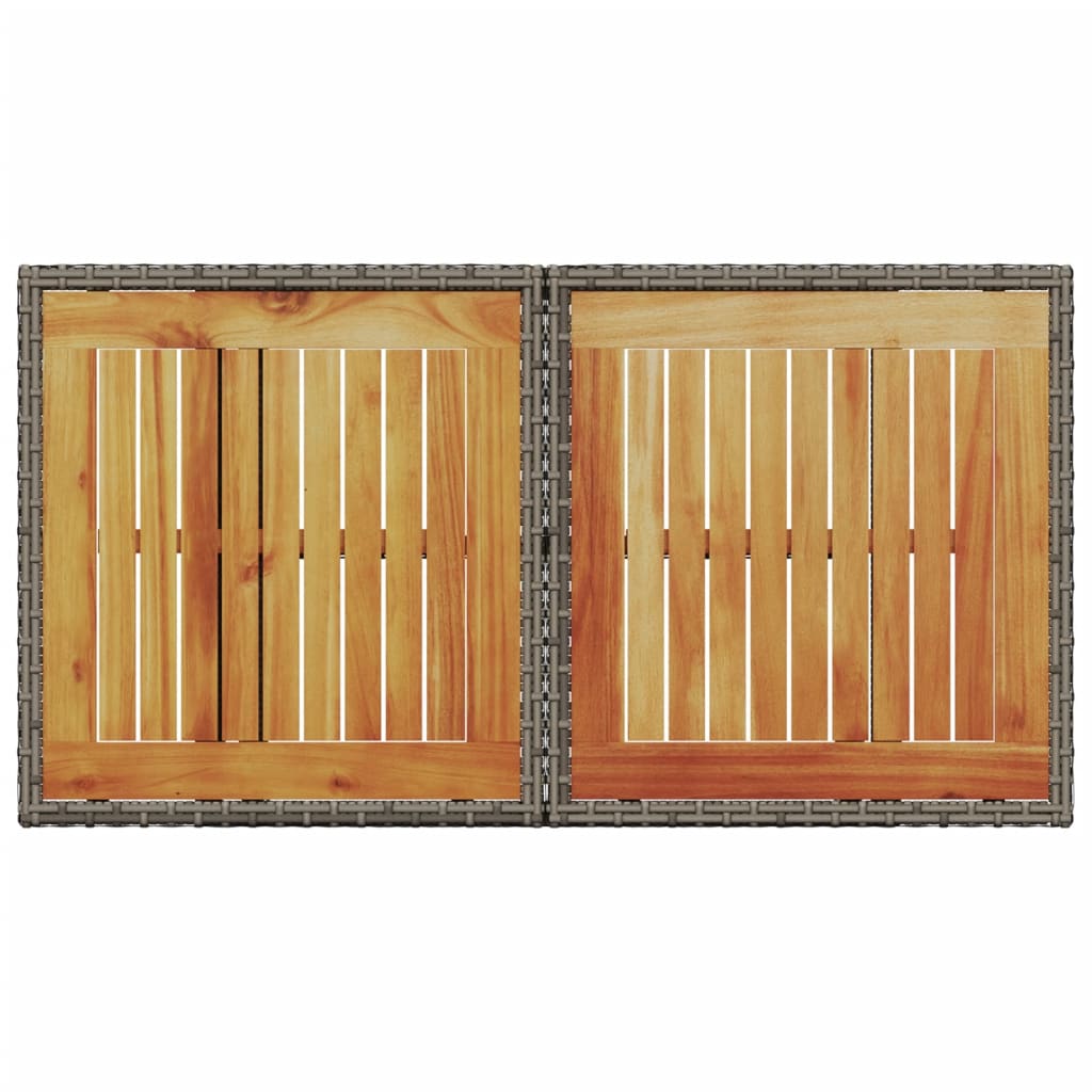 Τραπέζι Κήπου Γκρι 100x55x73 εκ. Συνθετικό Ρατάν/Ξύλο Ακακίας 7