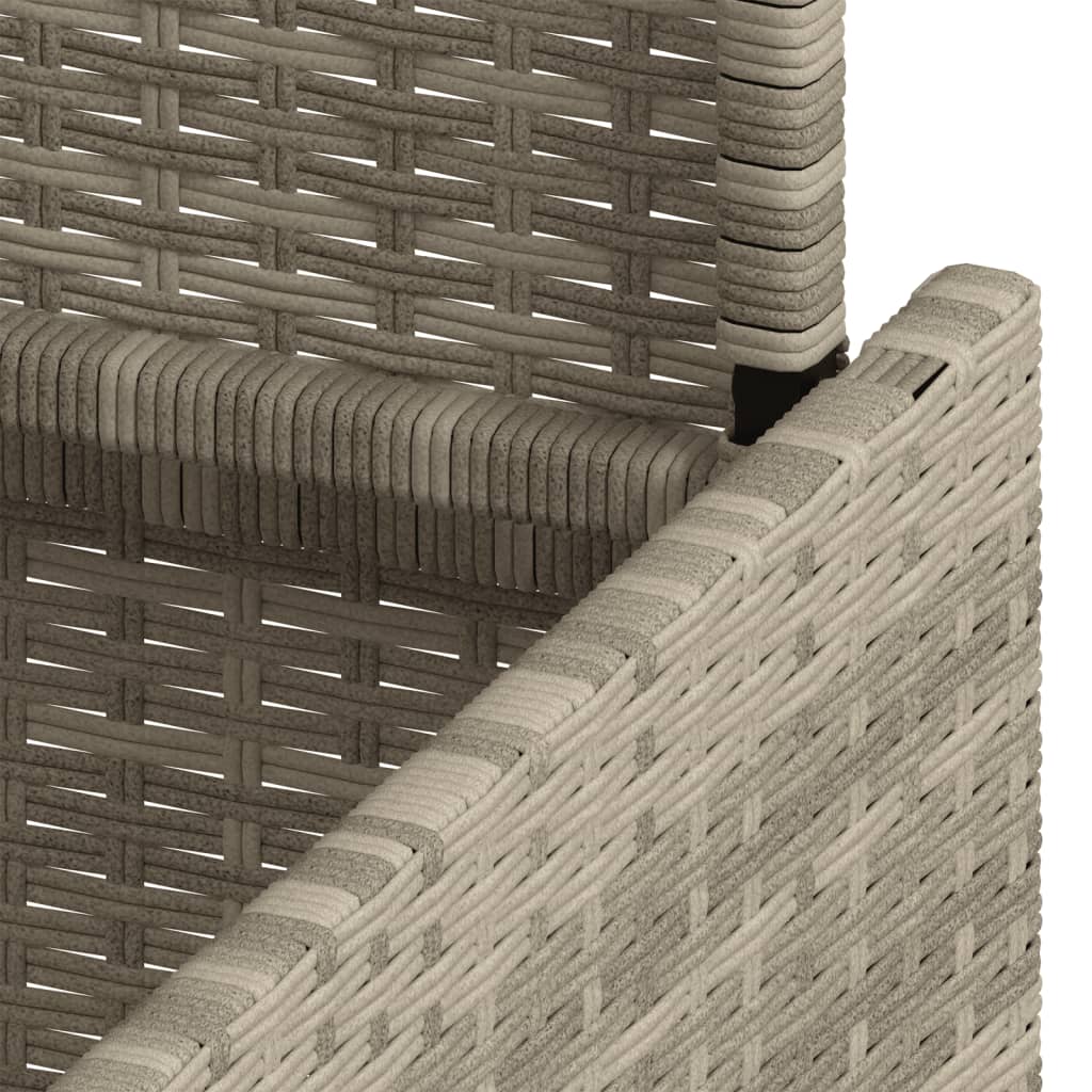 Τραπέζι Κήπου με Γυάλινη Επιφάνεια Αν. Γκρι 100x55x73 εκ Ρατάν 12