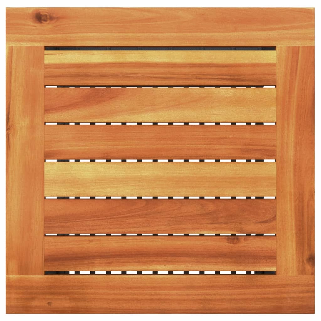 Τραπέζι Κήπου Μαύρο 40x40x42 εκ. Συνθετικό Ρατάν & Ξύλο Ακακίας 7