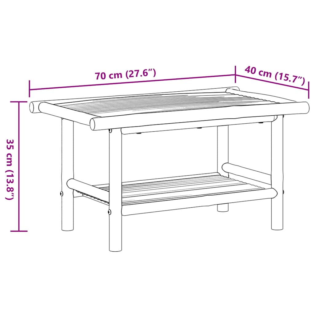 Τραπεζάκι Σαλονιού 70x40x35 εκ. από Μπαμπού 8