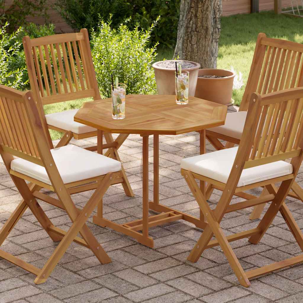 Επιφάνεια Τραπεζιού Οκτάγωνη 80x80x2,5 εκ. Μασίφ Ξύλο Teak 1