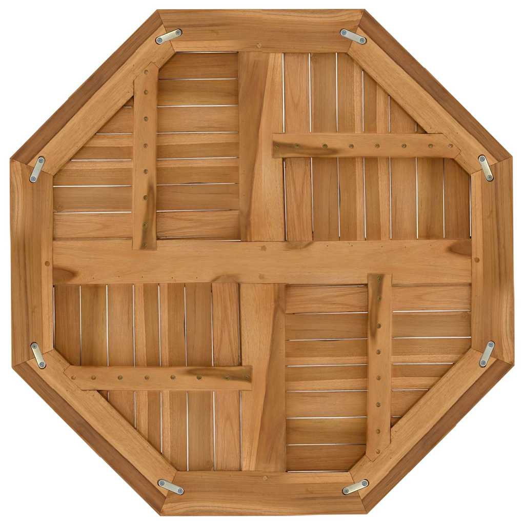 Επιφάνεια Τραπεζιού Οκτάγωνη 80x80x2,5 εκ. Μασίφ Ξύλο Teak 5