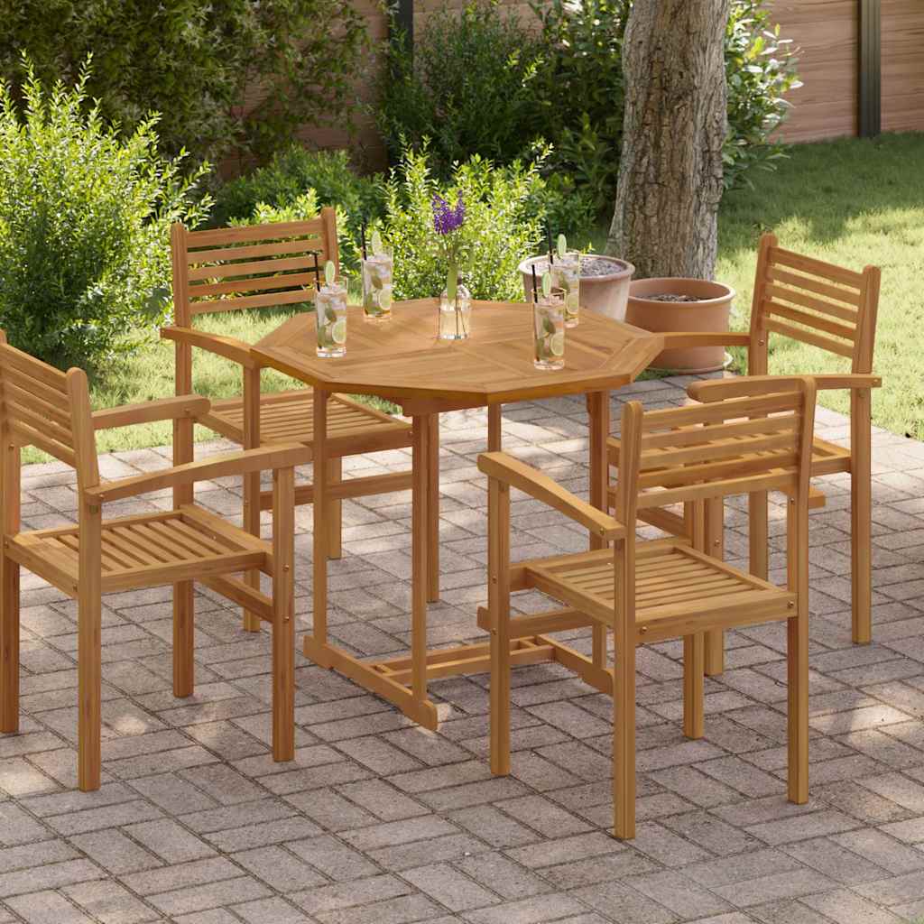 Επιφάνεια Τραπεζιού Οκτάγωνη 90x90x2,5 εκ. Μασίφ Ξύλο Teak 1