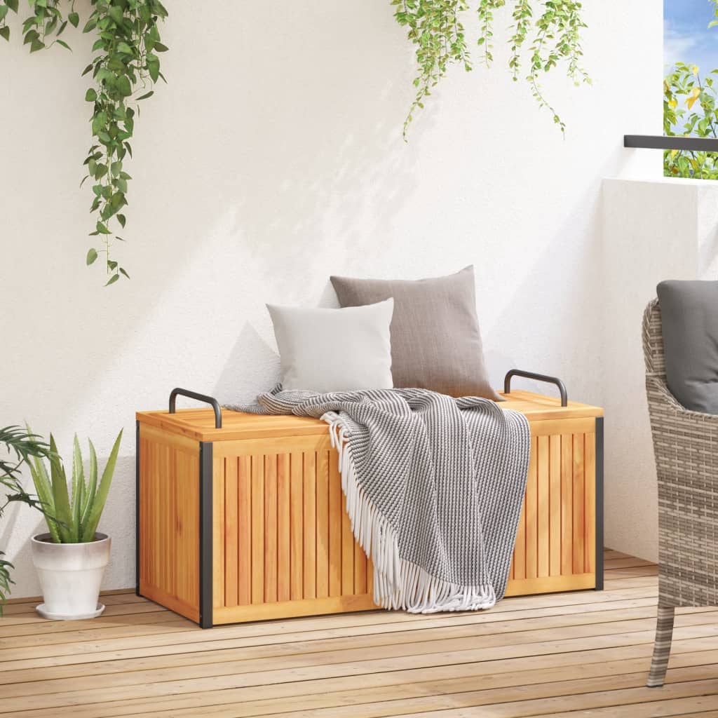 Κουτί Μαξιλαριών Εξ. Χώρου 110x45x42/53 εκ. Μασίφ Ακακία/Ατσάλι 3