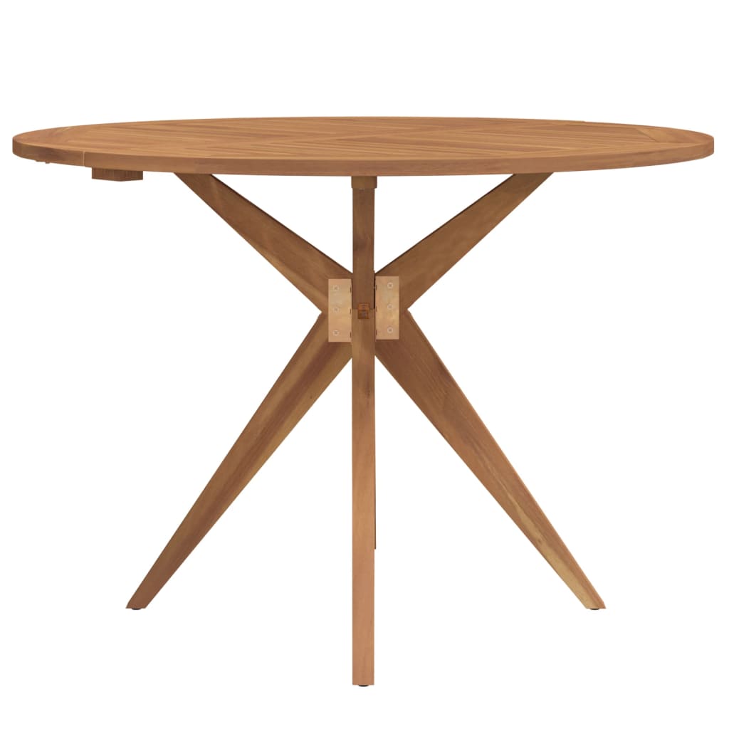 Τραπέζι Κήπου Στρογγυλό Ø110x75 εκ. από Μασίφ Ξύλο Ακακίας 4